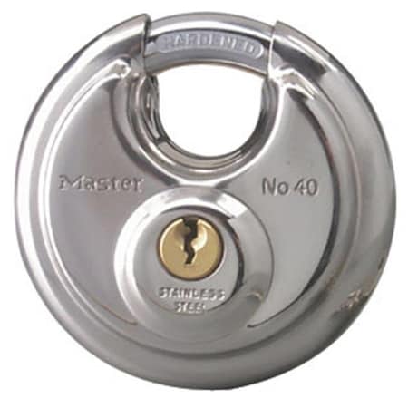 Master Lock Master Lock 40DPF 2-3/4" Round Padlock with Shielded Shackle - Stainless Steel 40DPF